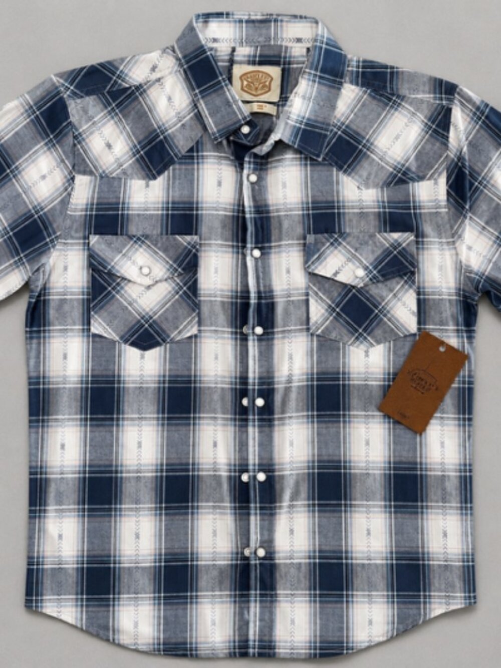 Western Pearl Snap Plaid Shirt Men's Large NWT